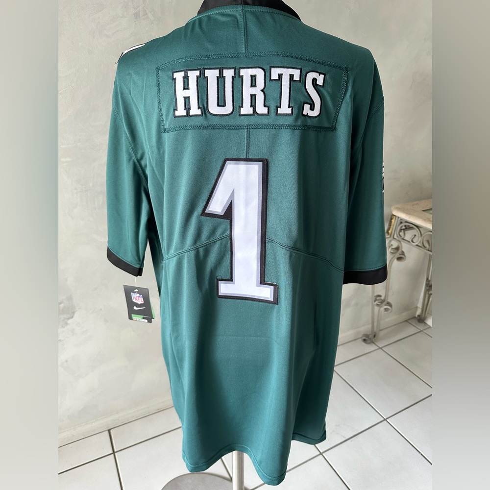 Eagles NFL On Field Nike Jersey with tags #1 Hurts -Super Bowl LVII Edition logo
